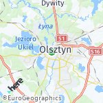 Map for location: Olsztyn, Poland