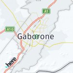 Map for location: Gaborone, Botswana