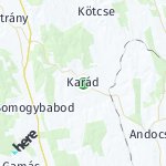 Map for location: Karád, Hungary