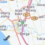 Map for location: Alor Setar, Malaysia