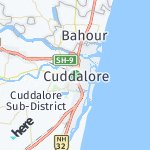 Map for location: Cuddalore, India