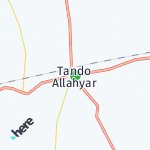 Map for location: Tando Allahyar, Pakistan