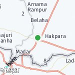 Map for location: Siraha, Nepal