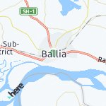 Map for location: Ballia, India