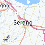 Map for location: Serang, Indonesia