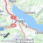 Map for location: Spiez, Swiss