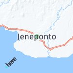 Map for location: Jeneponto, Indonesia