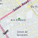 Map for location: Ain Khaled, Qatar