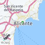 Map for location: Alicante, Spain