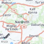 Map for location: Nazareth, Israel