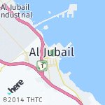 Map for location: Al Jubail, Saudi Arabia