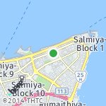 Map for location: Salmiya-Block 2, Kuwait