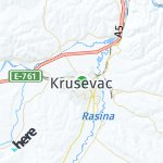 Map for location: Krusevac, Serbia