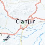 Map for location: Cianjur, Indonesia