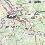 Map for location: Pratteln, Swiss