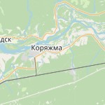 Map for location: Koryazhma, Russia