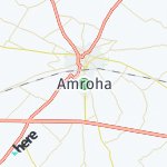 Map for location: Amroha, India