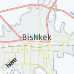 Map for location: Bishkek, Kyrgyzstan