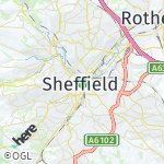 Map for location: Sheffield, United Kingdom