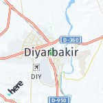 Map for location: Diyarbakir, Turkey