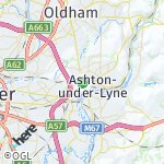 Map for location: Ashton-under-Lyne, United Kingdom