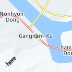 Map for location: Gangnam-Ku, South Korea