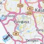 Map for location: Putrajaya, Malaysia
