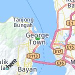 Map for location: George Town, Malaysia