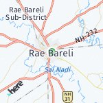 Map for location: Rae Bareli, India