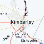 Map for location: Kimberley, South Africa