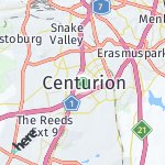 Map for location: Centurion, South Africa