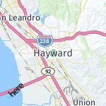 Map for location: Hayward, United States