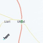 Map for location: Uthal, Pakistan