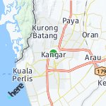Map for location: Kangar, Malaysia