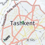 Map for location: Tashkent, Uzbekistan